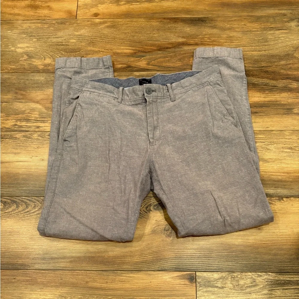 Men's J. Crew Linen/Cotton Gray Dress Pants size 34x32
